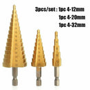 Step Drill Bit Spiral Flute Hss Steel Cone Titanium Coated Mini Drill Bit T