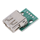 5pcs Type A Female USB To DIP 2.54mm PCB Connector USB PCB Board ConnectorEBJ 3C