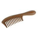 Natural Green Sandalwood Wooden Comb Massage Hair Care Wood Comb Antistatic Wide