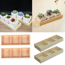 4 Pieces Wood Flower Pots Succulent Planter Trough Boxes Rustic Containers