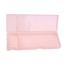 Pink Durable Clear Plastic Pencil Case School Supplies Pen Holder Stationery