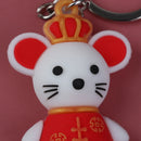 Lucky mouse keychain Keyring Fashion Pendant keychain New Year Gifts for Kid@