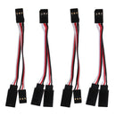 Set of 4 Y-Harness Male to Female Plug 2 In 1 Convert Wire for Futaba JR Servo