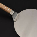 1X(Stainless Steel Pizza Peel Shovel With Wooden Handle Cake Shovel Baking