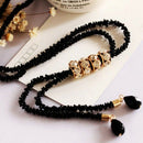 Women Cubic Zirconia Flower Long Adjustable Chain Pendant Sweater Necklace  I7N8