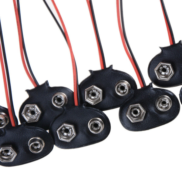 10pcs 9V Battery Snap Connector clip Lead Wires holder New NTA Ew