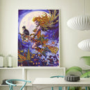 5D DIY Special Shaped Diamond Painting Witch Cross Stitch Mosaic Kits Decor