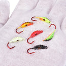 6Pcs 23mm/1.5g Ice Fishing Lure Maggot Worm The New Metal Bait Ice Mini Jig FT