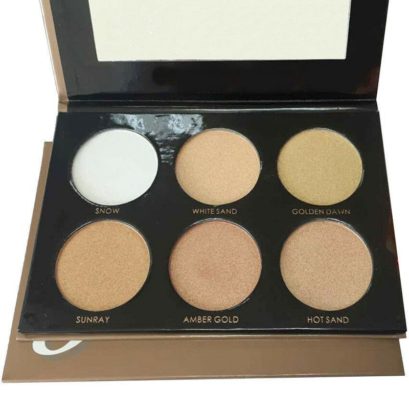 6 colors Palette MakeUP Highlight Face Powder Contour Fashion Concealer