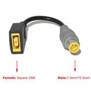 DC Square USB Plug Female To 7.9x5.5mm Male Power Adapter Converter Cable Cor Hn