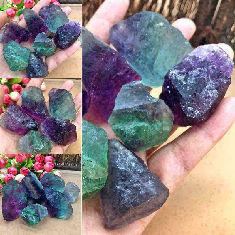 1.5-2cm Natural Fluorite Quartz Crystal Purple Stones H2W4 Gravel A1U9 G1S2 M4T9