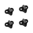 4 Pack Black Nylon Replacement Kayak Lashing Hooks /  Kit With Screws