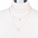 Ladies Necklace Collar Multi Row Necklace Choker Necklace (S)