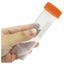 30 pcs 50ml Flat-Bottom Plastic Graduated Vial Tube with Screw Cap Q5U1