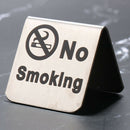 No Smoking Tent Sign Warning Notice Dual-side for Office Meeting Room Words