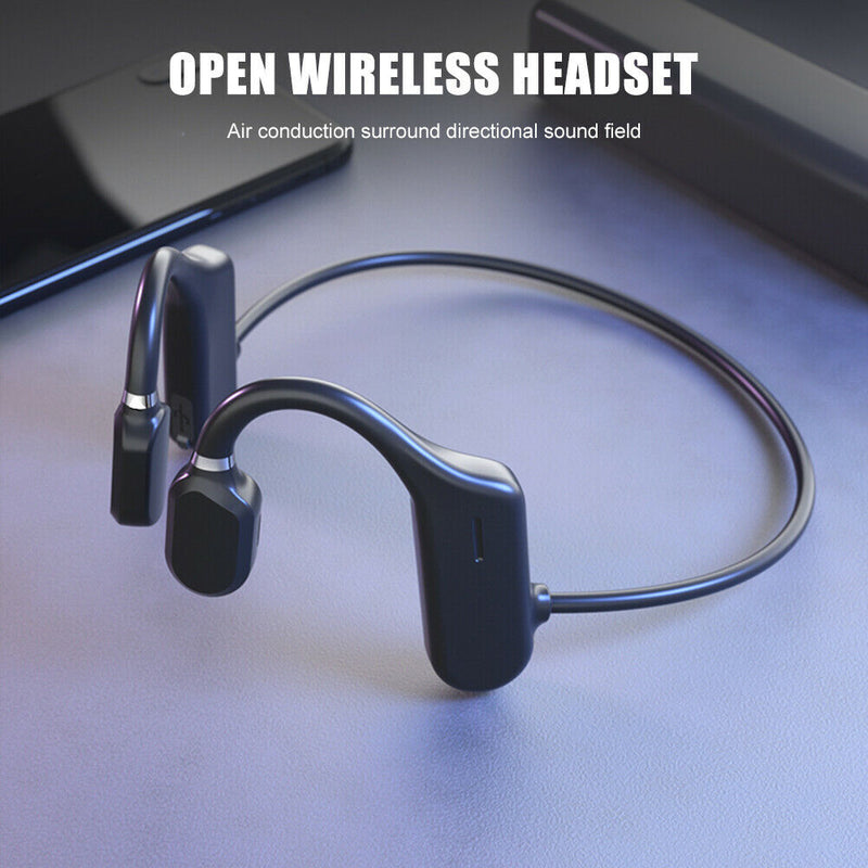 Bluetooth Bone Conduction Headphone Handsfree Wireless Headset (Black)