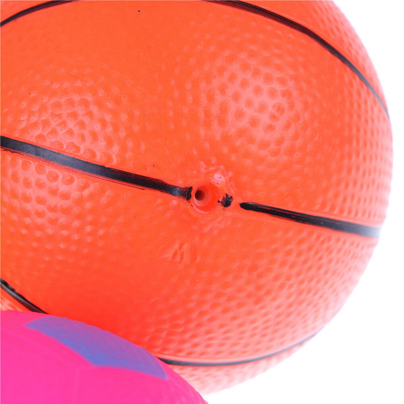 12cm Inflatable Basketball Football Blow Up Ball Kids Sports Outdoor Play To BX