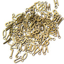 100pcs Bronze Alloy Alphabet Charms Pendants Letter Beads for Jewelry Making