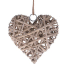 Natural Wicker Heart Wreath Country Wedding Christmas Party Hanging Decor