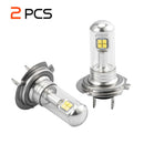 2X H7 80W 3000LM 6000K CREE LED White Fog DRL Driving Car Head Light Lamp Bulb Z