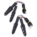 4x Motorcycle LED Turn Signal Light Sequential Flowing LED Indicator Amber La-SE