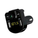Dual USB Bluetooth4.0 ABS Handsfree Car Kit Charger FM Transmitter MP3 Play P5Y7