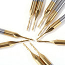10pcs Spiral Double Edge Ball Head Drill Bit Titanium Plated Milling Cutter
