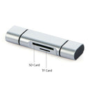 3 In 1 USB Type C USB 3.0 Micro USB OTG TF Card Reader For Android Golden