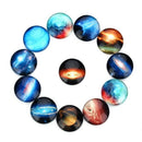 10pcs/lot Mix Color Glass Cabochon Flat universe Starry sky DIY Handicraft  A9S8