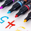 1080p-8 Liquid Chalk Pens Marker Reversible Neon Colours Clean Wipe whitebo T5U4