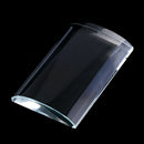 1pc U Type Smooth Curved Tile Eyelash Extension Stand Glass Glue Pallet Clear ME