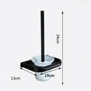 Black Wall Mounted Bathroom Cleaner Kit Space Aluminum Toilet Brush Holder