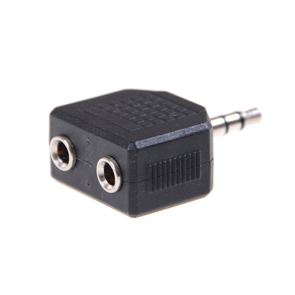 3.5mm Earphone Headphone Y Splitter Cable Adapter Plug Male To Double FemaleES