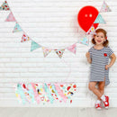 Cotton Fabric Flags Pink Blue Bird Pennant Wedding Baby Show Party Event Supply