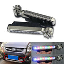 Wind Powered 8 LED Car DRL Daytime Running Light Fog Warning Auto Head Lamp  LJ