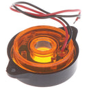 2Pcs Amber Round Side Marker Lights Clearance 10 LED Truck Trailer Lamp 24V