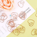 100 Pieces Love Heart Shaped Small Paper Clips Bookmark Clips for Office Sc