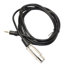 3-Pin XLR Female to 3.5mm 1/8" TRS Mono Jack Male Microphone Cable Plug 10ft