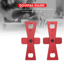 2pcs Dovetail Ruler Cut Wood Joints Gauge Dovetail Marking Gauge Template Tool