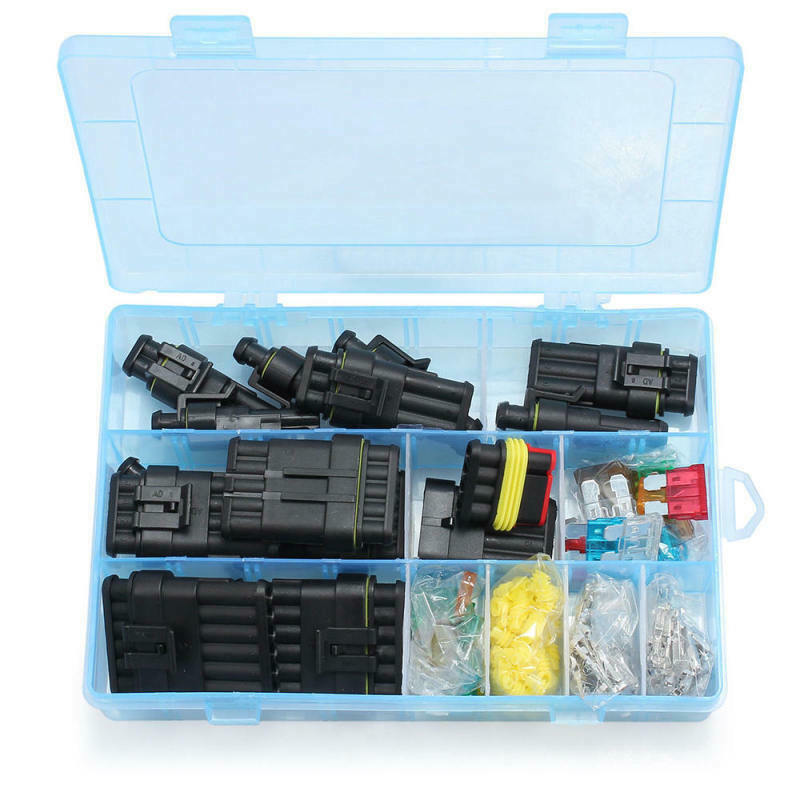 1-6 Pin Way Car Auto Waterproof Electrical Connector Plug Socket Wire Kit MQU