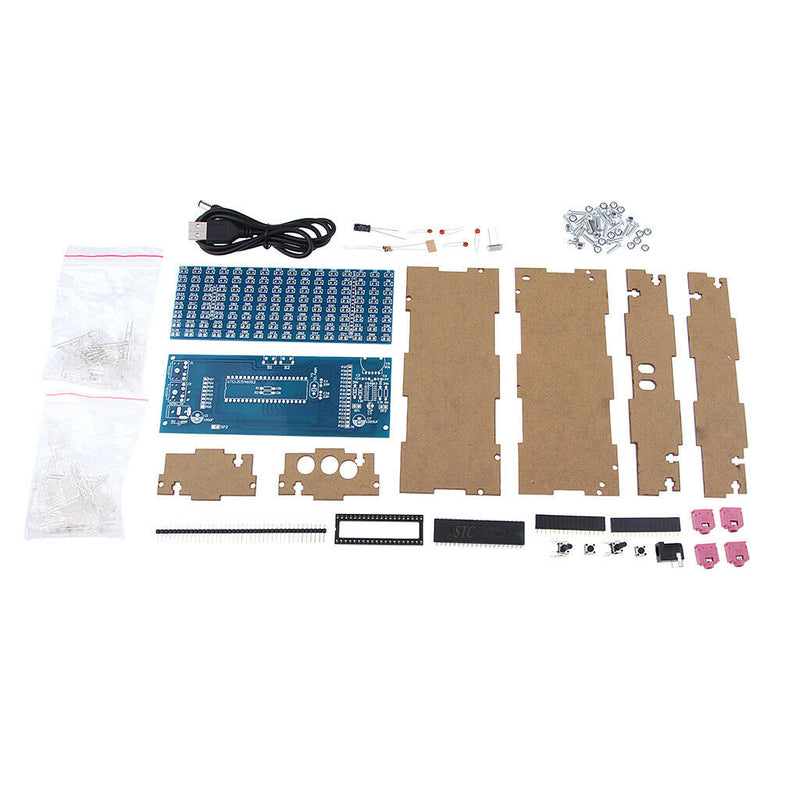 RGB 8*16 Audio LED Level Meter Display Spectrum Analyzer MP3 Amp DIY