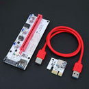 60cm 008S PCI-E Pcie 1X 16X USB 3.0 Riser Adapter Card Cable Wire for BTC M A