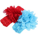 10 Pieces Babys Girls Headband in Chiffon Flower Knot for Hair