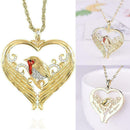 Love Heart Bird Necklace Bird on a Heart Shaped Tree Branch Nacklace A0M2 G Q7Z4