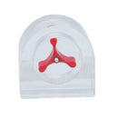 1pc Acrylic Semicircle 2 Way Flow Meter Indicator Port for PC Water Cooling A