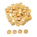 50 Pieces Love Heart Shape Blank Cabochon Trays Charms Bezel Base Pendants