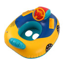 Cartoon Cars Seat PVC Swimming Ring Baby Toddler Inflatable Pool Float