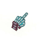 Gesture Ornaments Pin Brooch Originality Finger Badges Brooches Lapel JR