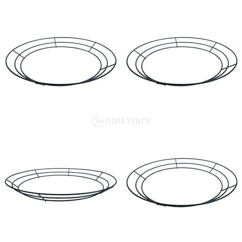4 Pieces Round Metal Flower Wreath Frames, Wreath Frame For Christmas Party