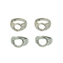 4pcs/ Lot Ring Blanks Cabochon Settings Base Adjustable DIY Findings 10/12mm